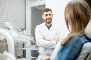 a patient visiting their endodontist for a root canal 